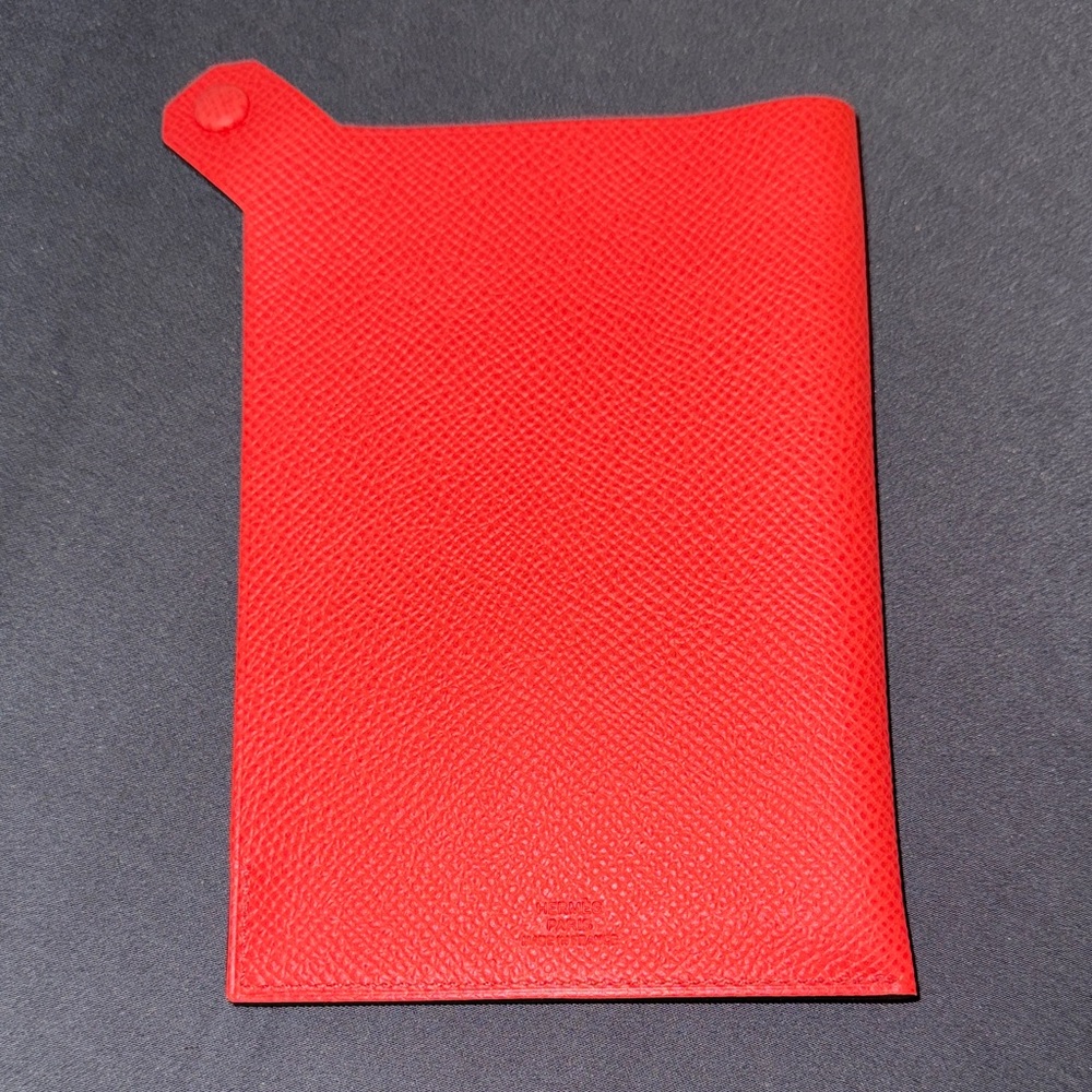 Hermes Orange Textured Leather Sleeve